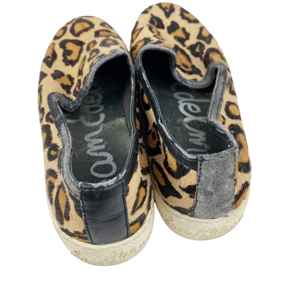 Sam Edelman Becker Cow Hair Leopard Print Slip On Sneakers Size 8 - Picture 6 of 6